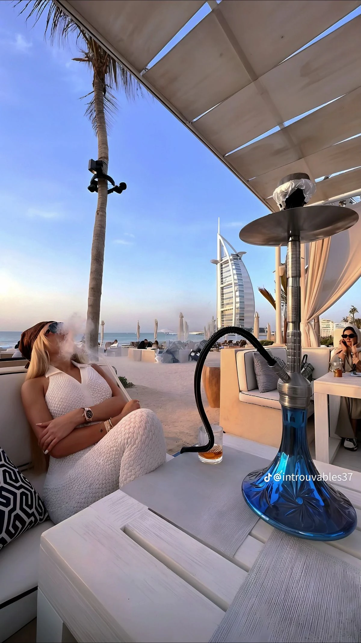 Hookah area on a yacht
