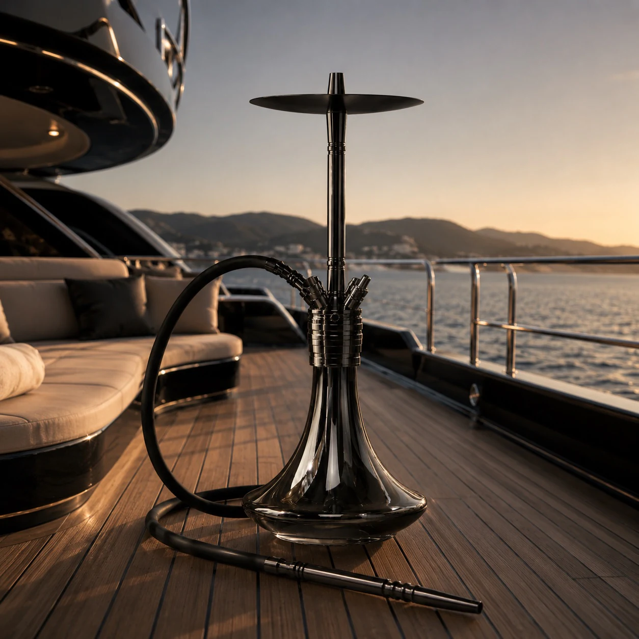 Evening on a yacht